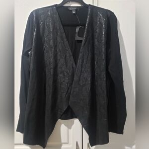 International concept suede cardigan